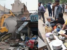 अकबरनगर : ढहा दिए गए अवैध दुकानें, शोरुम और मकान, सड़कों पर बना खाना………